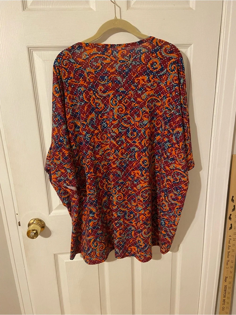 LuLaRoe Irma Red Multi Paisley Tunic